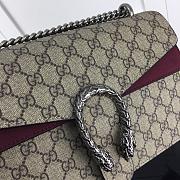 Kitlife Gucci Dionysus Small GG Shoulder Burgundy and Bag Beige/ebony GG Supreme canvas – 28x18x9cm - 2