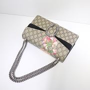 Kitlife Gucci Re-edition Dionysus Small GG Bloom Shoulder Bag Black Beige/ebony GG Supreme canvas – 28x18x9cm - 3