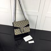 Kitlife Gucci Dionysus Small GG Shoulder Bag Black and Beige/ebony GG Supreme canvas –20x15x5cm - 1