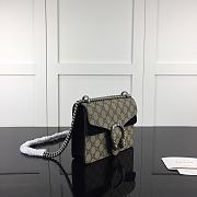 Kitlife Gucci Dionysus Small GG Shoulder Bag Black and Beige/ebony GG Supreme canvas –20x15x5cm - 6