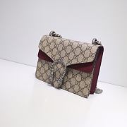 Kitlife Gucci Dionysus Small GG Shoulder Bag Burgundy and Beige/ebony GG Supreme canvas –20x15x5cm - 5