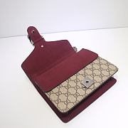 Kitlife Gucci Dionysus Small GG Shoulder Bag Burgundy and Beige/ebony GG Supreme canvas –20x15x5cm - 2