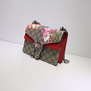 Kitlife Gucci Re-edition Dionysus Small GG Bloom Shoulder Bag Red and Beige/ebony GG Supreme canvas –20x15x5cm - 2