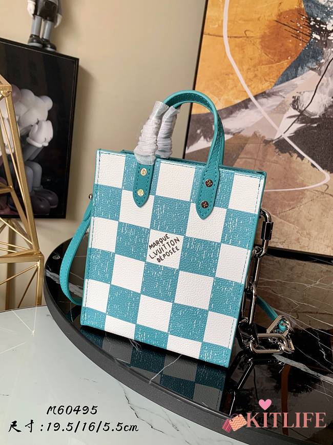 Kitlife Louis Vuitton Sac Plat handbag Blue - N60497 - 16 x 19.5 x 5.5 cm - 1