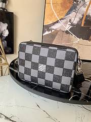 Kitlife Louis Vuitton Trio messenger black bag Damier checkerboard pattern -  N8040 - 25 x 18.5 x 7 cm - 2