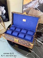 Kitlife Louis Vuitton Coffret Blue 8 Watch Case Monogram Canvas - M47641 - 35 x 12 x 19.5 cm  - 1