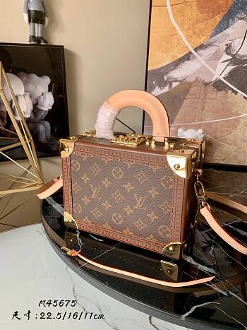 Kitlife Louis Vuitton VALISETTE TRESOR Beige Monogram Canvas - M45675 - 22.5 x 16x 11 cm 