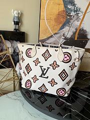 Kitlife Louis Vuitton Neverfull Medium Wild at Heart capsule White - M45818 - 31 x 28 x 14 cm  - 3