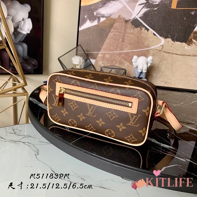 Kitlife Louis Vuitton Small Pochette Cite Shoulder Bag - M40077 - 12.5xW21.5xD6.5cm - 1