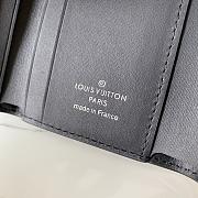 Kitlife Louis Vuitton Black Iris Mahina XS Wallet - M69033 - 9.8 x 7.8 x 1.0 cm - 3