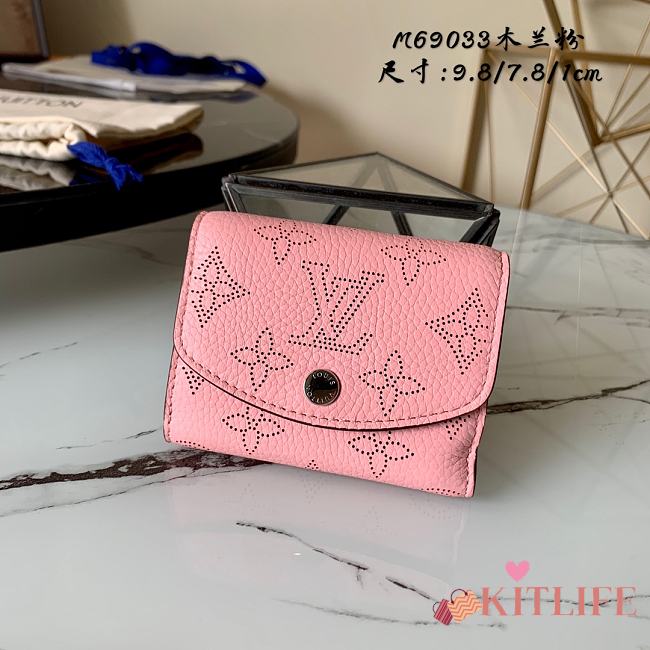 Kitlife Louis Vuitton Pink Iris Mahina XS Wallet - M69033 - 9.8 x 7.8 x 1.0 cm - 1