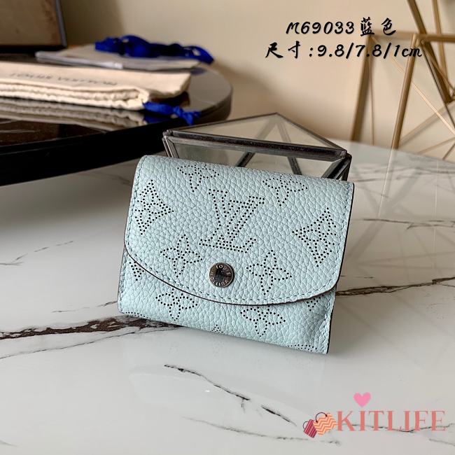 Kitlife Louis Vuitton Mint Iris Mahina XS Wallet - M69033 - 9.8 x 7.8 x 1.0 cm - 1