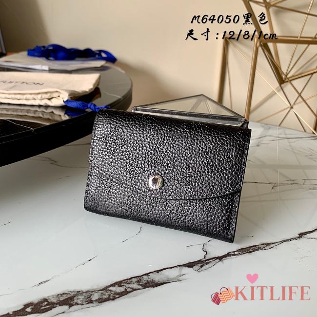 Kitlife Louis Vuitton Black Iris Mahina Compact Wallet - M64050 - 9.8 x 7.8 x 1.0 cm - 1