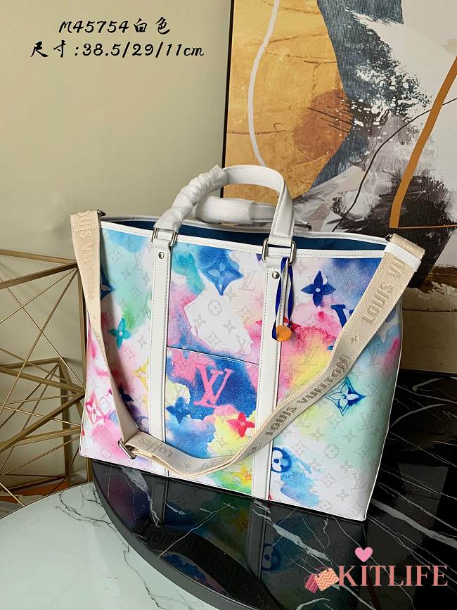 Kitlife Louis Vuitton New Tote GM in Monogram Watercolor Multico canvas White - M45754 - 38.5 x 29 x 11 cm - 1