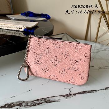 Kitlife Louis Vuitton Key Pouch Mahina Leather Magnolia Pink - M69508 - 13.8X9X1.5cm