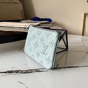 Kitlife Louis Vuitton Key Pouch Mahina Leather Vert Lagon BLue - M69508 - 13.8X9X1.5cm - 2