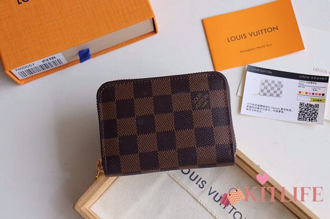 Kitlife Louis Vuitton Zippy Coin Purse Damier Brown Grid - M60067 - 11 x 8.5 x 2 cm  - 1