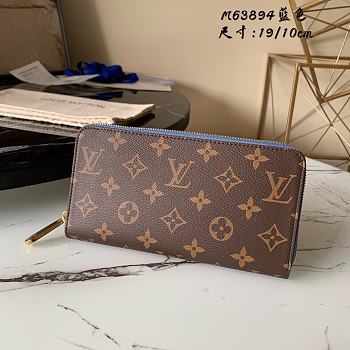 Kitlife Louis Vuitton Zippy Long Wallet Monogram Blue - M63894 - 19X10cm 