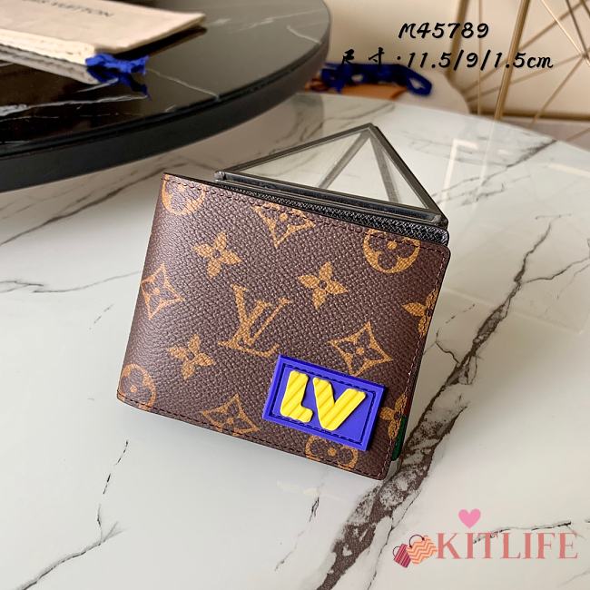 Kitlife Louis Vuitton Multiple Wallet Monogram canvas 3D rubber patches – M45789 - 11.0x 9.0x 1.5 cm - 1