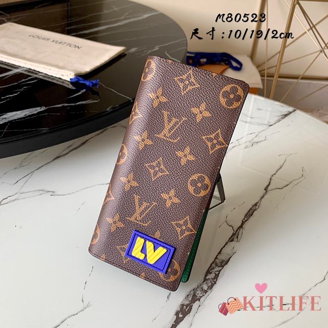 Kitlife Louis Vuitton Brazza Wallet Monogram canvas 3D rubber patches – M80523 - 10 x 19 x 2 cm - 1