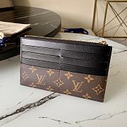 Kitlife Louis Vuitton Presbyopia Slim Purse Clutch Monogram canvas Dark Brown – M80346  - 20 x 11 x 0.5 cm - 3