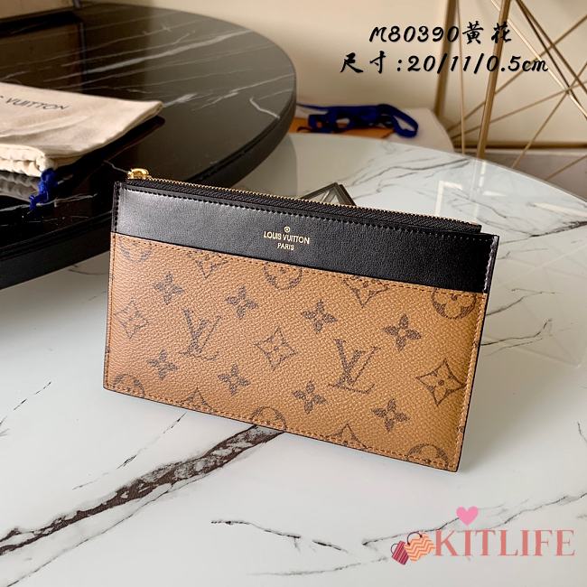 Kitlife Louis Vuitton Slim Purse Clutch Monogram canvas Yellow Flower – M80390  - 20 x 11 x 0.5 cm - 1