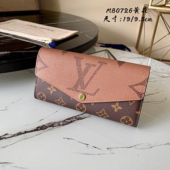 Kitlife Louis Vuitton SARAH WALLET Monogram Reverse coated canvas – M80390  - 19 x 10.5 x 2 cm