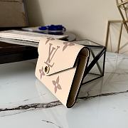Kitlife Louis Vuitton VICTORINE WALLET Bicolor Monogram Empreinte Leather Cream / Bois de Rose Pink - M80086 - 12 x 9.5 x 1.5 cm - 2