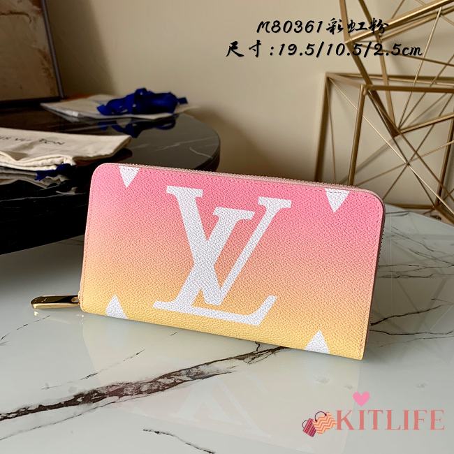 Kitlife Louis Vuitton Zippy Wallet Monogram canvas Light Pink - M80361 - 19.5 x 10.5 x 2.5 cm - 1