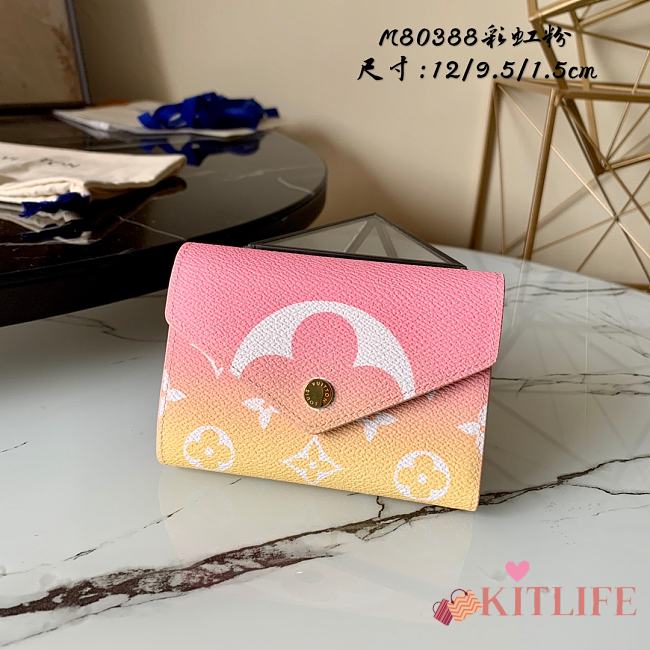 Kitlife Louis Vuitton VICTORINE WALLET Monogram coated canvas Light Pink - M80388 - 19.5 x 10.5 x 2.5 cm - 1