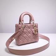 Kitlife Dior Lady Matte Pink Lambskin - 20x17x9cm - 2