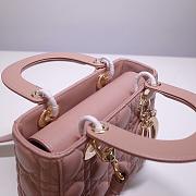 Kitlife Dior Lady Matte Pink Lambskin - 20x17x9cm - 4