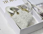 Kitlife Dior Lady Micro Amour Cannage Lambskin White - 12x10x5cm - 5