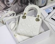 Kitlife Dior Lady Micro Amour Cannage Lambskin White - 12x10x5cm - 3