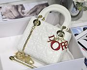 Kitlife Dior Lady Mini Amour Cannage Lambskin White - 17x15x5cm - 1