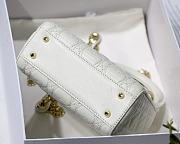 Kitlife Dior Lady Mini Amour Cannage Lambskin White - 17x15x5cm - 5