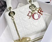 Kitlife Dior Lady Mini Amour Cannage Lambskin White - 17x15x5cm - 2