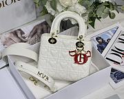 Kitlife Dior Lady Small Amour Cannage Lambskin White - 20x16.5x8cm - 1