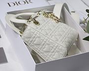 Kitlife Dior Lady Small Amour Cannage Lambskin White - 20x16.5x8cm - 6