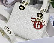 Kitlife Dior Lady Small Amour Cannage Lambskin White - 20x16.5x8cm - 4