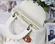 Kitlife Dior Lady Small Amour Cannage Lambskin White - 20x16.5x8cm - 2