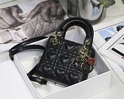 Kitlife Dior Lady Micro Amour Cannage Lambskin Black - 12x10x5cm - 1