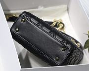 Kitlife Dior Lady Mini Amour Cannage Lambskin Black - 17x15x5cm - 2