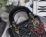 Kitlife Dior Lady Mini Amour Cannage Lambskin Black - 17x15x5cm - 4