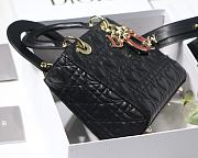 Kitlife Dior Lady Small Amour Cannage Lambskin Black - 20x16.5x8cm - 5