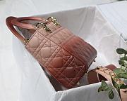 Kitlife Dior Lady Small My ABCDior Bag Cannage Lambskin Gradient Rose Des Vents - M6016 - 20x16.5x8 cm - 2