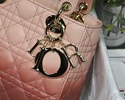 Kitlife Dior Lady Small My ABCDior Bag Cannage Lambskin Gradient Rose Des Vents - M6016 - 20x16.5x8 cm - 4