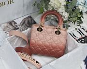 Kitlife Dior Lady Small My ABCDior Bag Cannage Lambskin Gradient Rose Des Vents - M6016 - 20x16.5x8 cm - 6