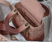 Kitlife Dior Lady Small My ABCDior Bag Cannage Lambskin Gradient Rose Des Vents - M6016 - 20x16.5x8 cm - 5