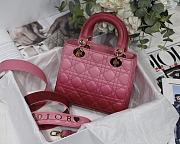 Kitlife Dior Lady Small My ABCDior Bag Cannage Lambskin Gradient Pink - M6016 - 20x16.5x8 cm - 5